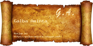 Galba Aminta névjegykártya